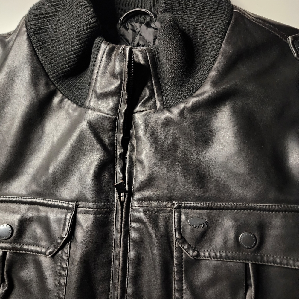 Buffalo David Bitton Black Bomber Jacket - Picture 2 of 4